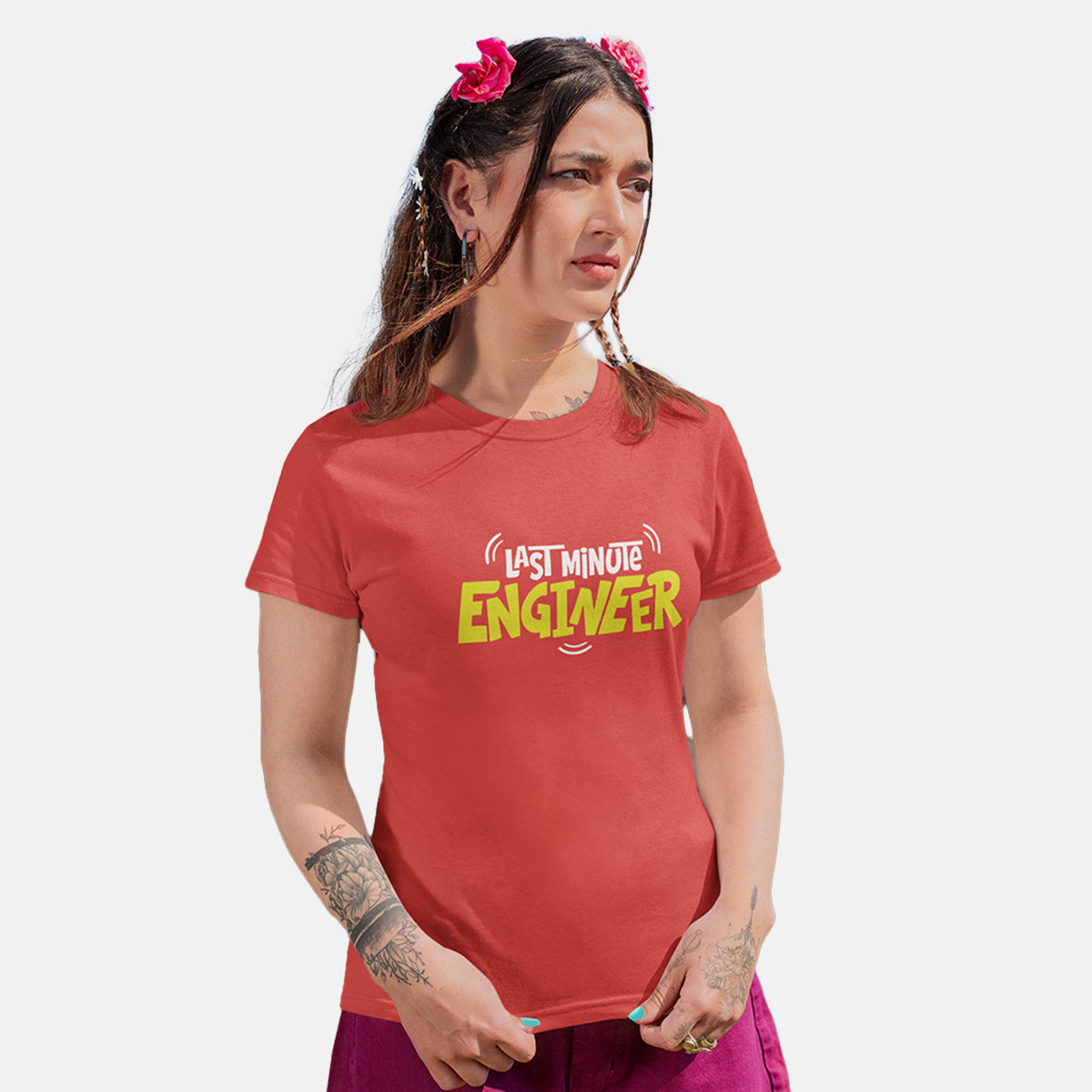 Dhaga Last Minute Engineer Graphic Women T-Shirt