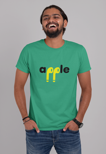 Dhaga Premium Apple Graphic Unisex T-Shirt ! Buy 1 Get 1 Free