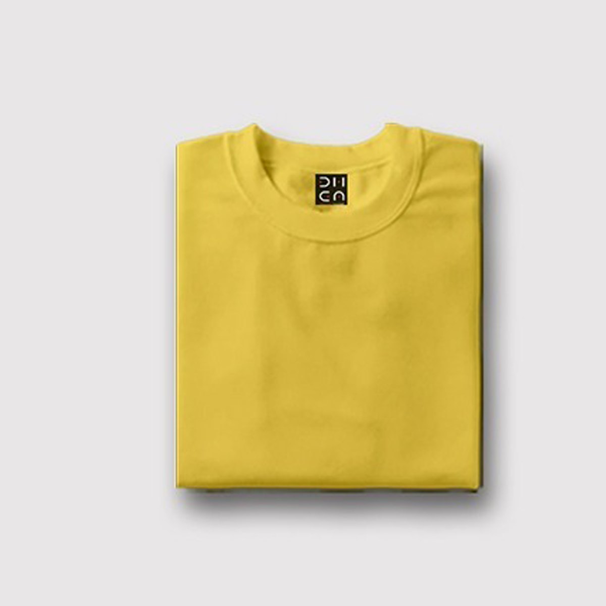 Dhaga Yellow Half Sleeves Basic T-Shirt