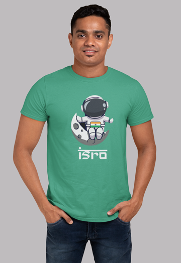 Dhaga Premium ISRO Graphic Unisex T-Shirt ! Buy 1 Get 1 Free