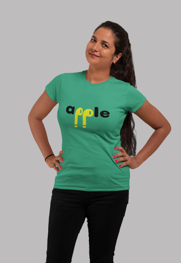 Dhaga Premium Apple Graphic Unisex T-Shirt ! Buy 1 Get 1 Free