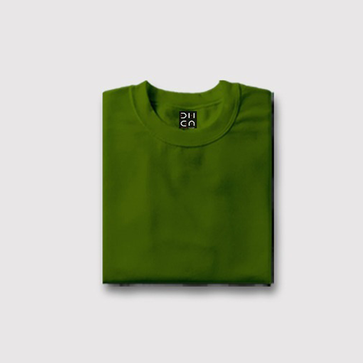 Dhaga  Dark Green Half Sleeves Basic T-Shirt