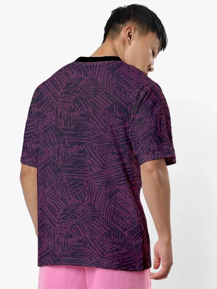 Dhaga Premium Oversized Digital Printed Maroon Colour Tshirt