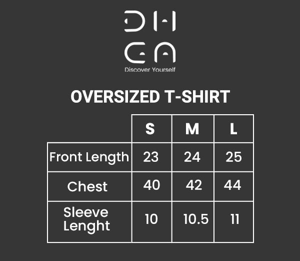 Dhaga Premium Oversized Digital Printed Black Colour Tshirt