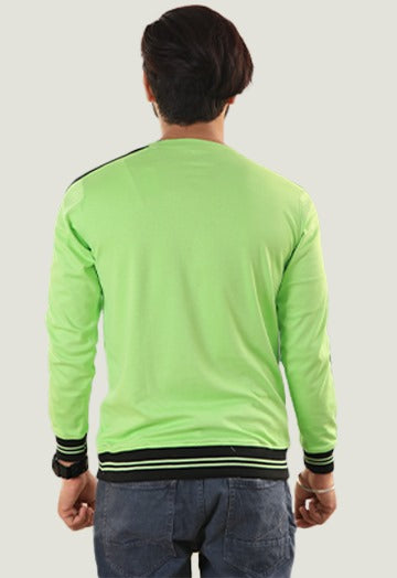 Dhaga Lime Green Unique Design Full Tees  Shirt