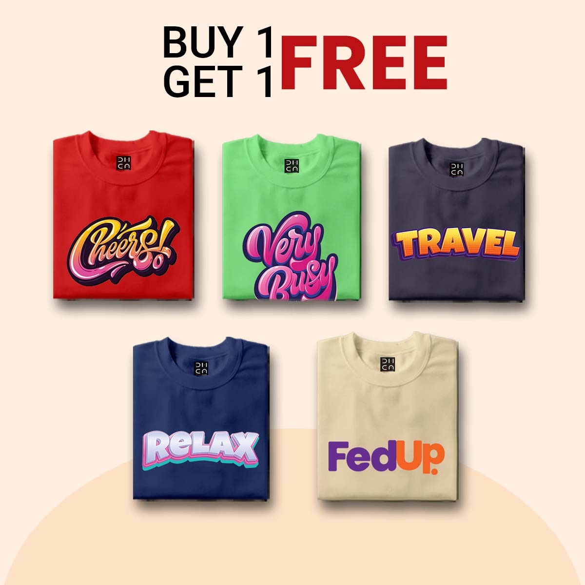 Dhaga Graphic Combo T-Shirt Buy 1 Get 1