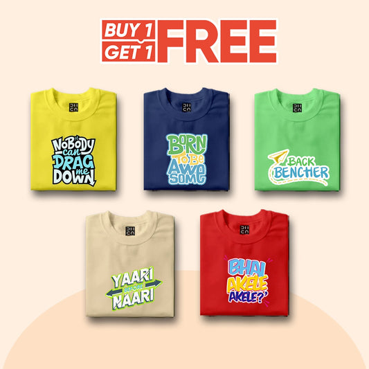 Dhaga Graphic Combo T-Shirt Buy 1 Get 1