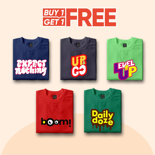 Dhaga Graphic Combo T-Shirt Buy 1 Get 1