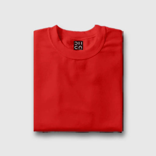 Dhaga Red Women Basic T-Shirt