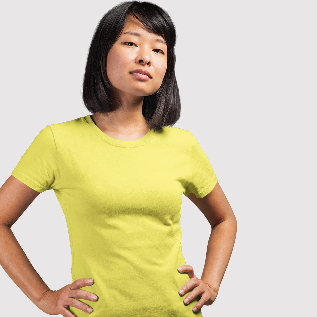 Dhaga Yellow Women Basic T-Shirt