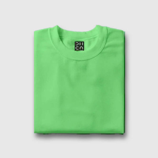 Dhaga Light Green Half Sleeves Basic T-Shirt