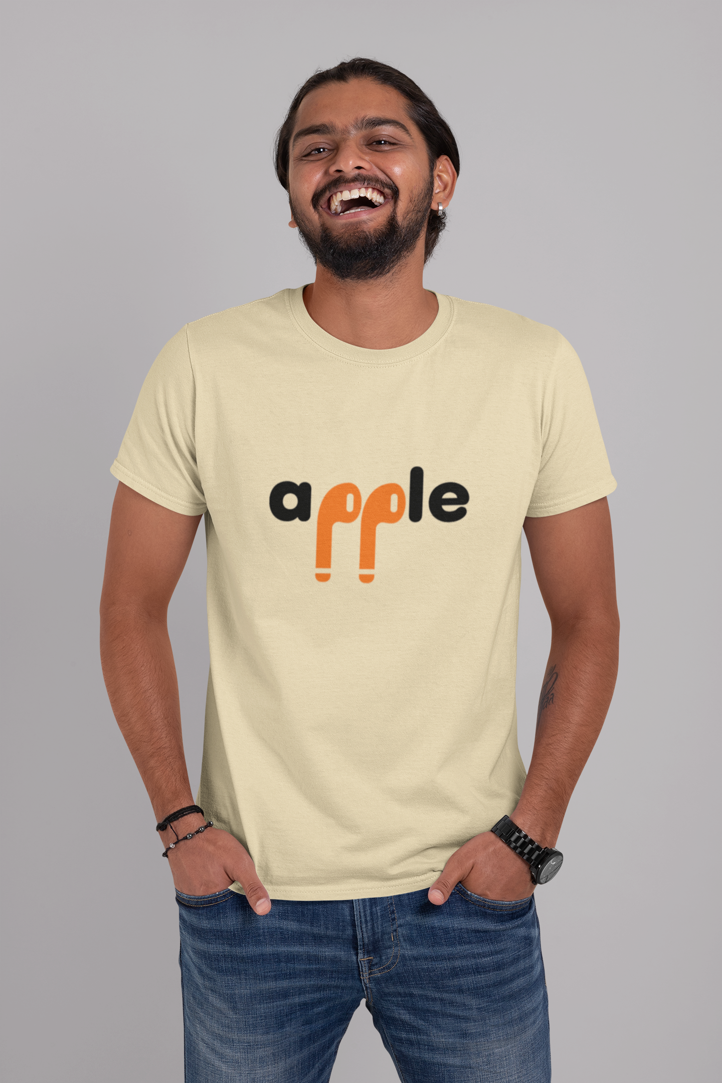 Dhaga Premium Apple Graphic Unisex T-Shirt ! Buy 1 Get 1 Free