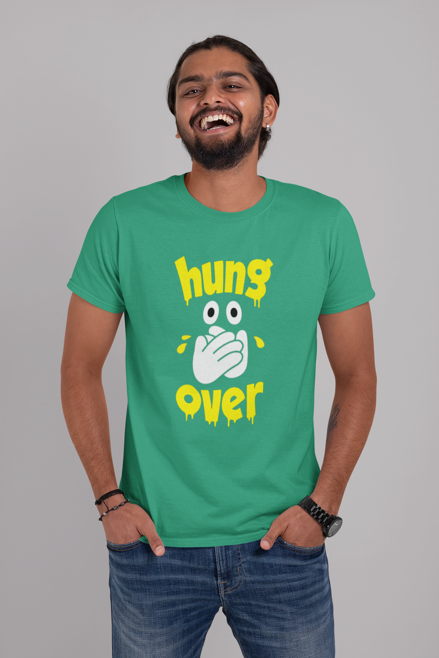 Dhaga Premium Hung Over Graphic Unisex T-Shirt ! Buy 1 Get 1 Free