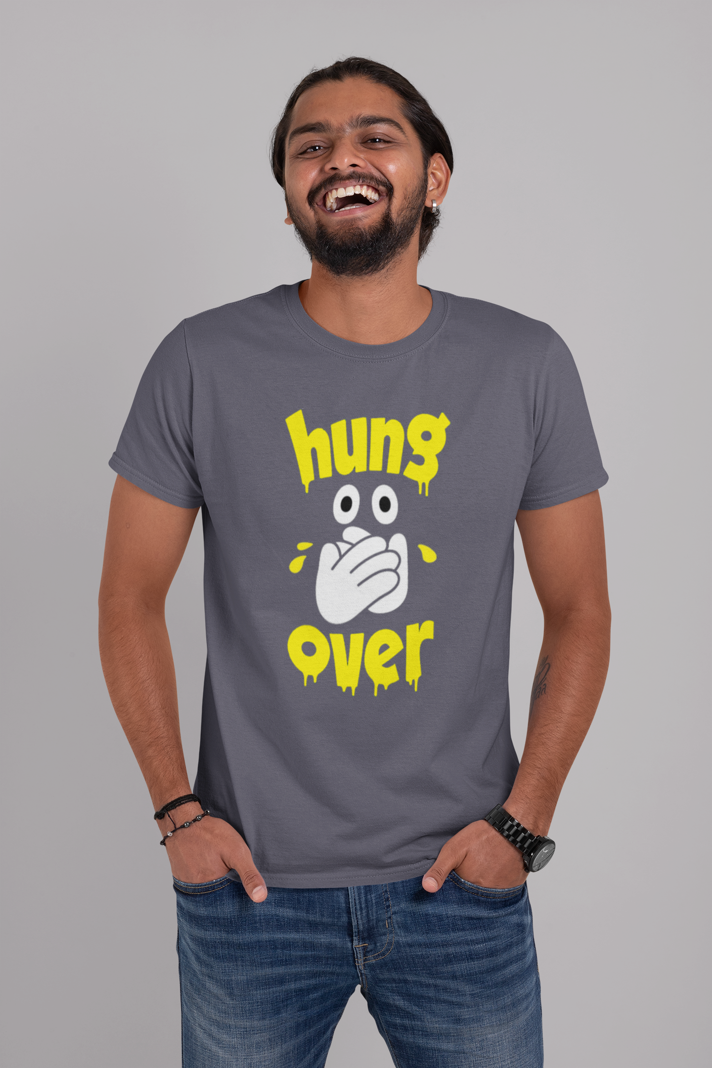 Dhaga Premium Hung Over Graphic Unisex T-Shirt ! Buy 1 Get 1 Free