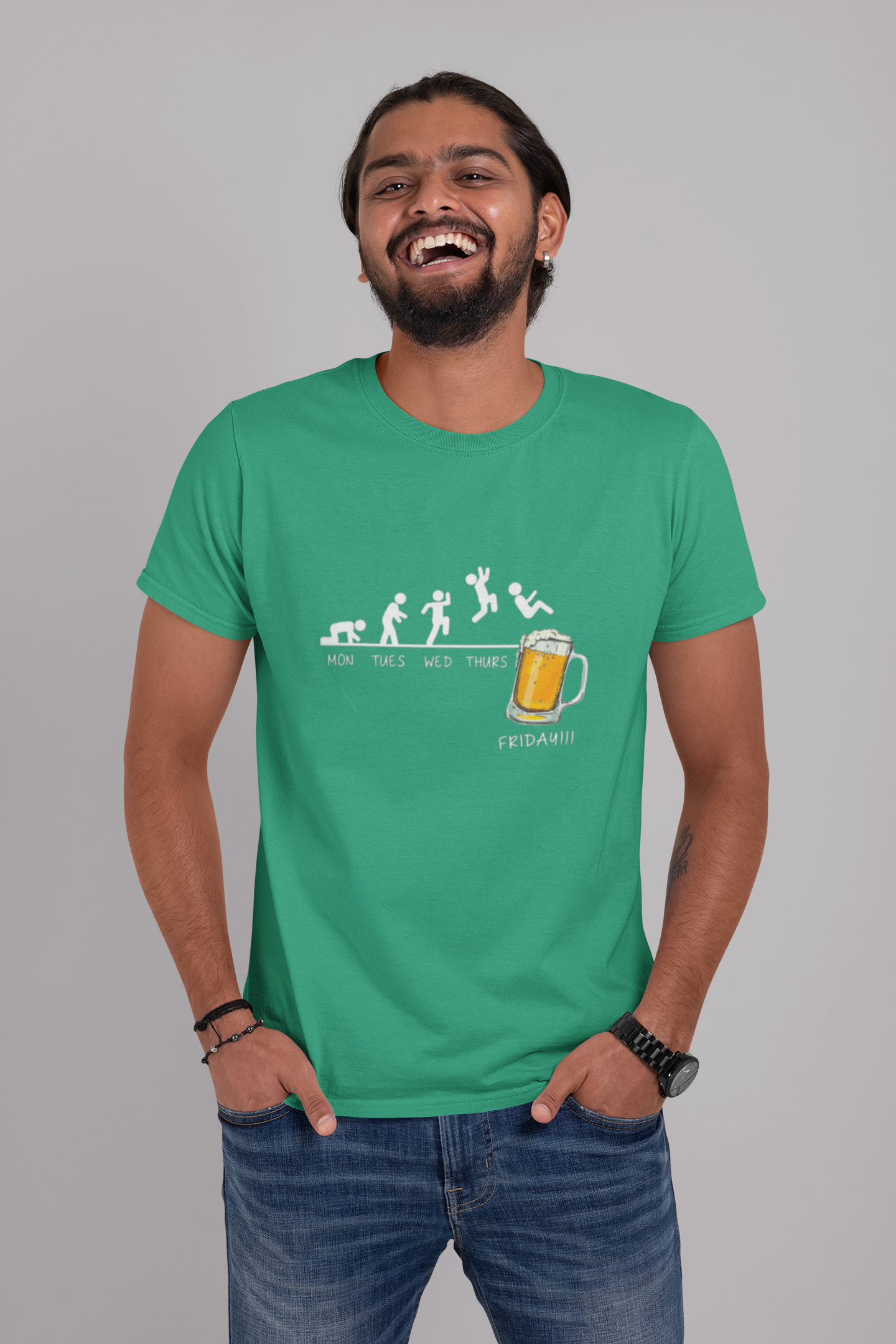 Dhaga Premium Weekend Beer Graphic Unisex T-Shirt ! Buy 1 Get 1 Free