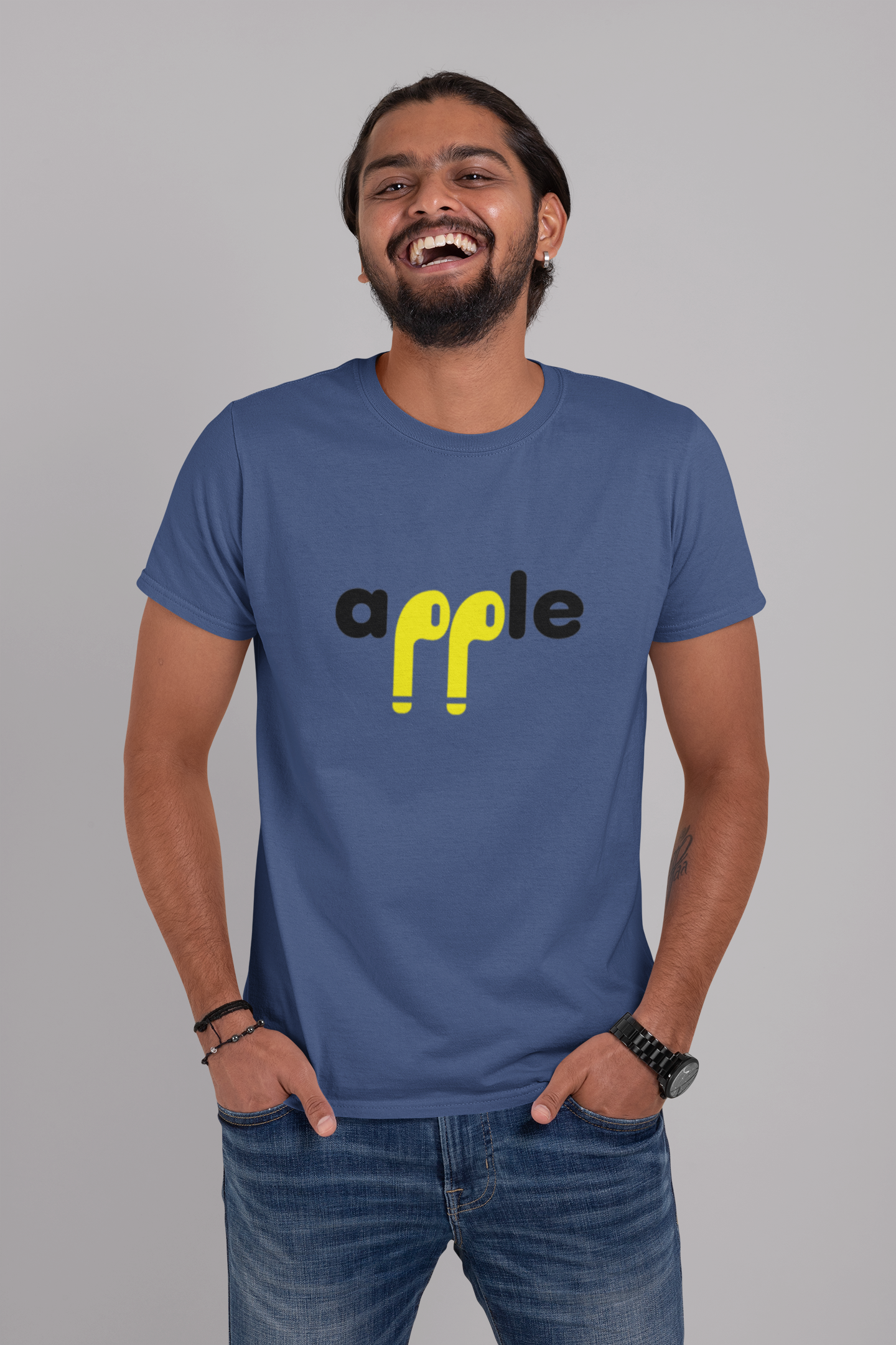 Dhaga Premium Apple Graphic Unisex T-Shirt ! Buy 1 Get 1 Free