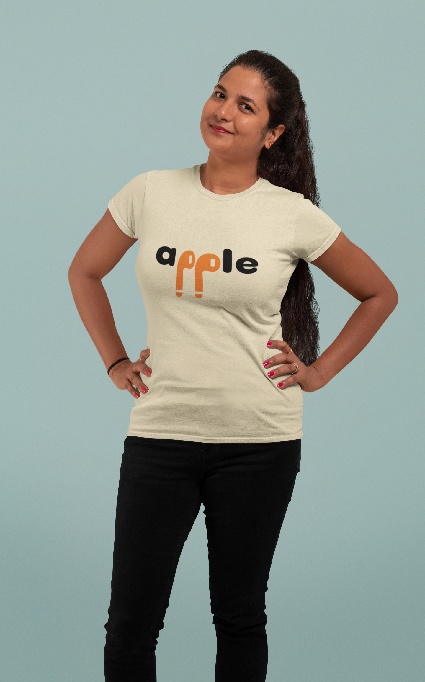 Dhaga Premium Apple Graphic Unisex T-Shirt ! Buy 1 Get 1 Free