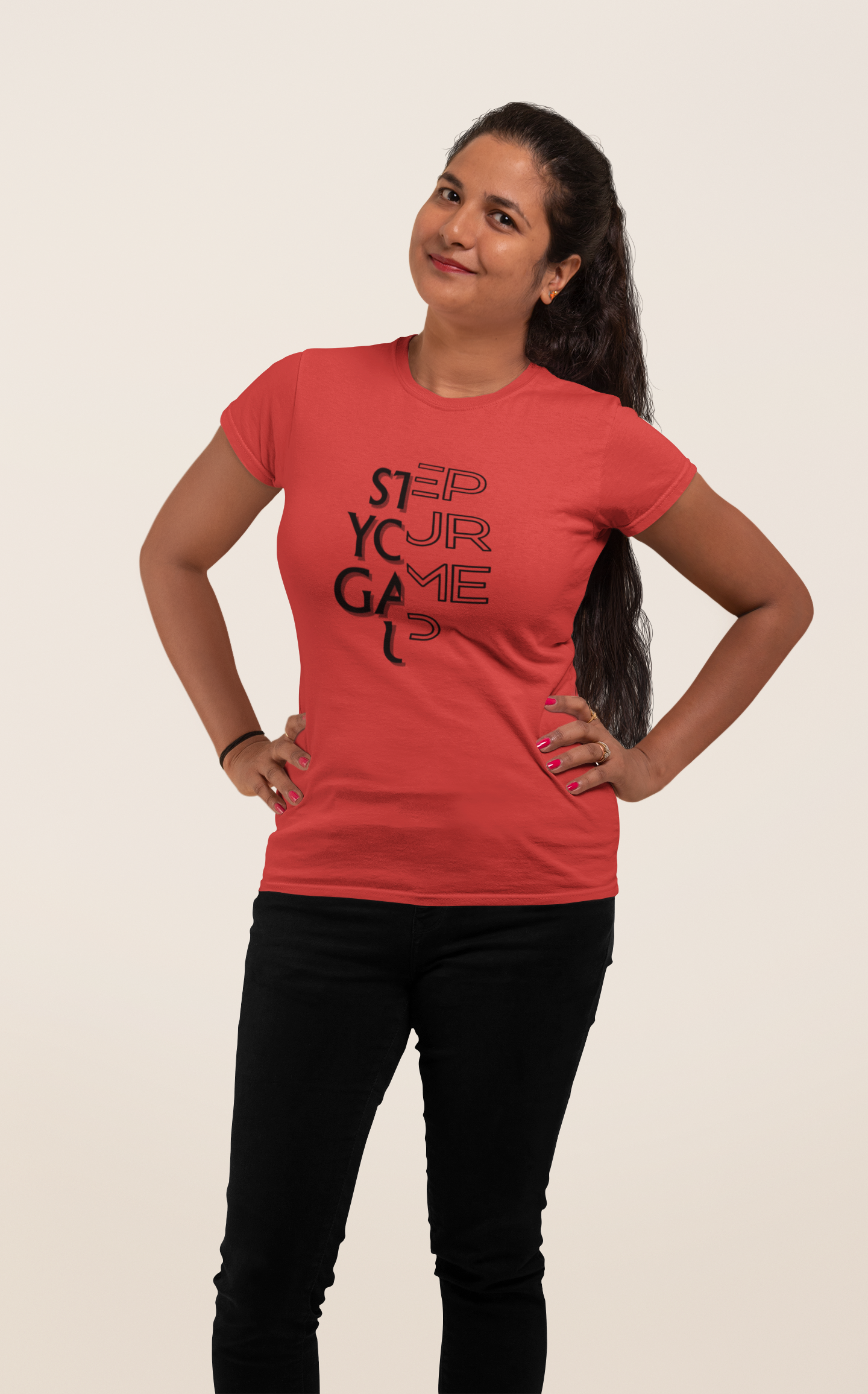 Dhaga Premium Step Your Game Up Graphic Unisex T-Shirt ! Buy 1 Get 1 Free