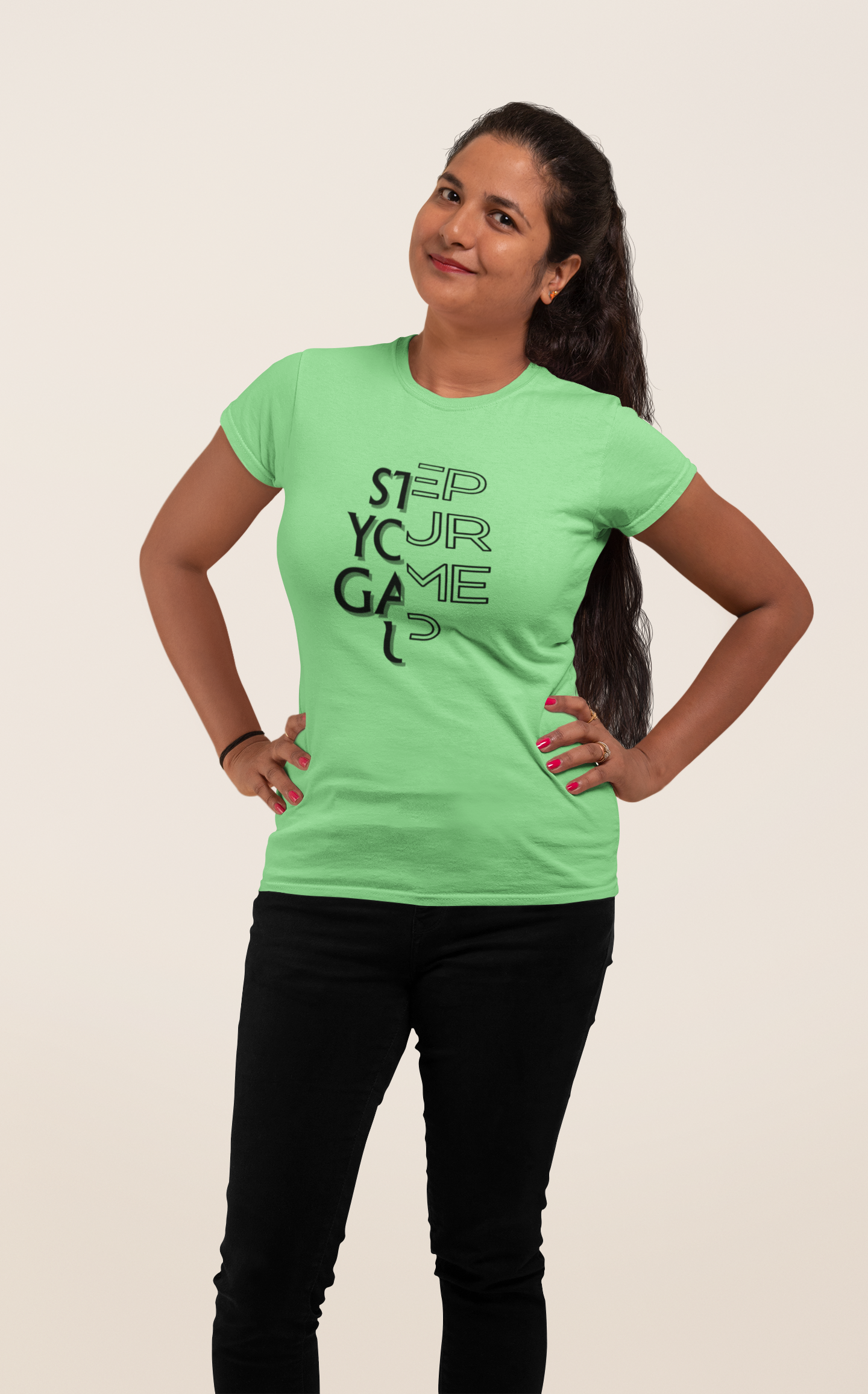 Dhaga Premium Step Your Game Up Graphic Unisex T-Shirt ! Buy 1 Get 1 Free