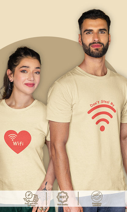 DHAGA Don't Steal My WIFI Couple Tees